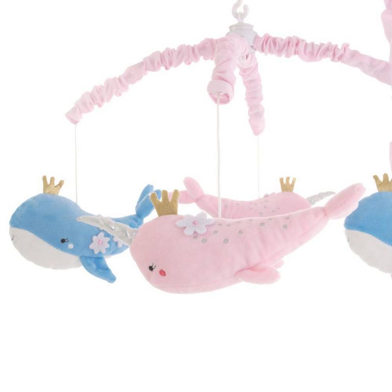 NoJo Under The Sea Whimsy Whales and Narwhals Musical Mobile - Pink and Blue, 2 of 4