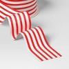 15' Christmas Nostalgic Noel Premium Ribbon Red and White Stripes - Wondershop™ - 3 of 3