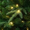 LuxenHome 6Ft Pre-Lit Green Slim Artificial Christmas Tree with 8 Light Functions - 3 of 4