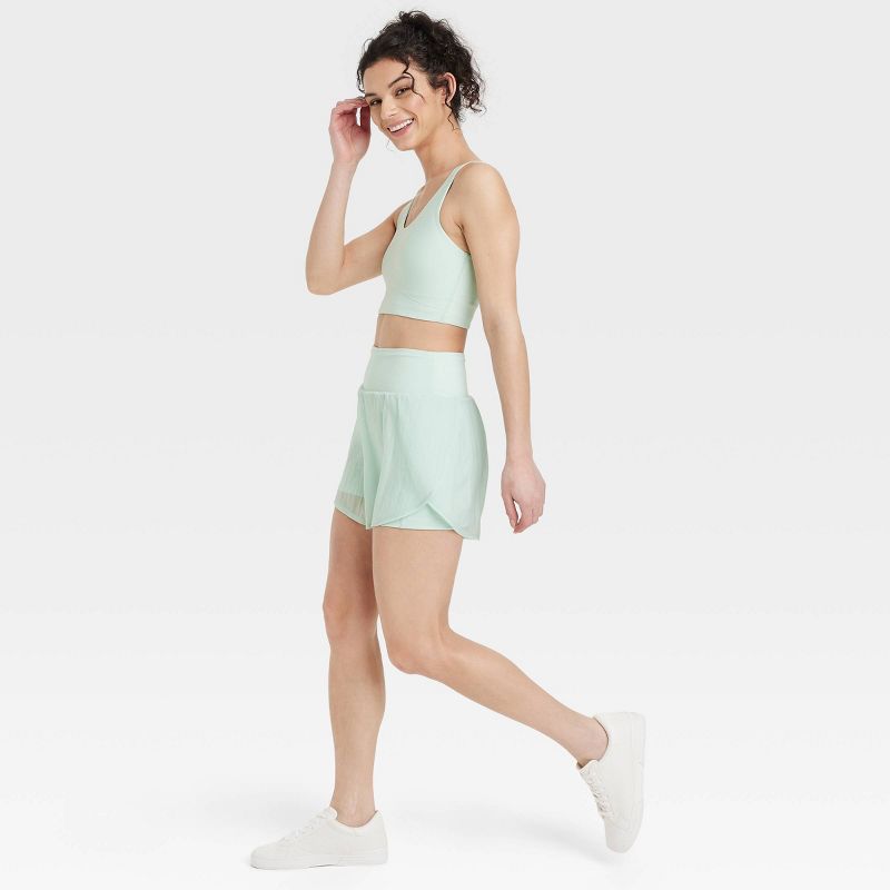 Women's Woven High-Rise 2-in-1 Run Shorts 3" - All In Motion™, 5 of 6