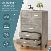 Jojoka 6 Drawer Tall Dresser for Bedroom 45 Inch Grey Chest with Metal Handles Anti Tip Safety Smooth Glide Drawers Storage for Closet or Entryway - 2 of 4