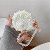 HTUTWOO Case For AirPods 2nd/1st Generation With Pearl Wrist Chain,Beautiful Creative Glitter 3D Headphone Protective Shell For Girls Women (Conch) - 2 of 4