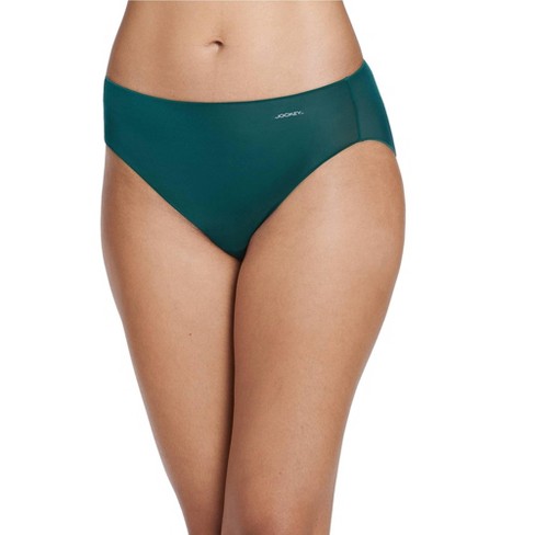 Jockey Women's No Panty Line Promise Tactel Bikini 8 Gaugin Green