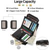 Clotth Small Wallets for Women - RFID Blocking PU Leather Bifold Wallets, Removable ID Window & Zipper Pocket for Daily Use,Travel,Commuting - 4 of 4