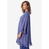 Roaman's Women's Plus Size Ruffle Trimmed Acid Wash Duster - 4 of 4
