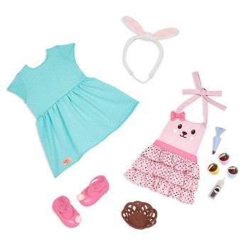 Our Generation Rabbits & Carrots Bunny-Themed Baking Outfit for 18" Dolls