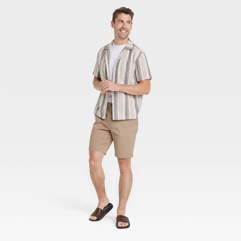 Men&#39;s Striped Short Sleeve Button-Down Shirt - Goodfellow &#38; Co&#8482;, 4 of 5