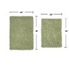 Fantasia Bath Rug Bathroom Rugs Set, Washable Rug, Extra Soft and Absorbent bath Rug, Bath Mat Set, Bath Floor Mat Non-Slip, 2 Pcs Set(M+L), Sage - 3 of 4