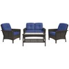 YARDSIGHT 4 Pieces Conversation Patio Set with Cushions - 2 of 4