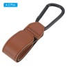 Unique Bargains PU Leather Strap Multipurpose Sturdy Bag Hooks and Hangers 2 Pcs - 3 of 4