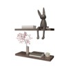 FONTOI 2PCS Storage Shelf Wall Mounted, Floating Shelf for Living Room Bathroom, Home Decor, Dark Brown, 31.5"*1.5"*9.8" - 2 of 4