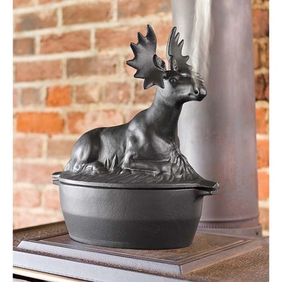 Plow & Hearth - Cast Iron Moose Wood Stove Steamer