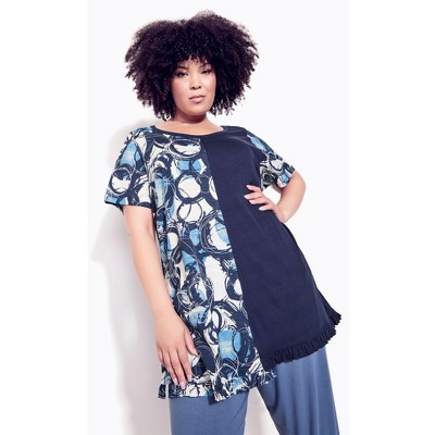 Avenue Women's Plus Size Mave Splice Tunic