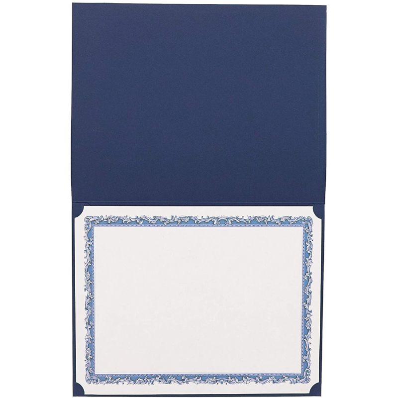 Paper Junkie 24 Pack Certificate Frame Holder, Folder & Cover for Letter Size Documents, Files & Graduation Diploma, Blue, 8.5 x 11.25 in, 2 of 7