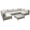 Maggift Patio Seating Sets, Outdoor Seating Set for Relaxation and Style,Create the Perfect Backyard Oasis, Gray, 109.1"*54.5"*25.4" - 3 of 4
