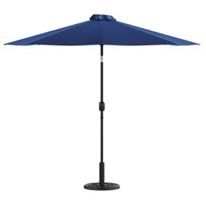 Flash Furniture Kona9 FT Round Umbrella with Crank and Tilt Function and Standing Umbrella Base - 1 of 4