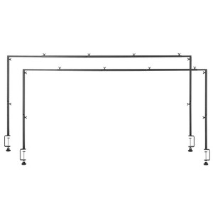 VEVOR Over The Table Rod Stand with Clamps, 13"-42" Tall & 28"-98" Length Adjustable, 2 Packs Table Arch Stand, Tabletop Balloon Arch Frame, Black - 1 of 4