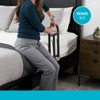 Stander BedCane with Wooden Base & Organizer Pouch, Senior Bed Rail, Black - 2 of 4