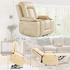 Oversized Power Lift Recliner Chair,Electric Recliner with Heat & Massage,PU Leather Lift Chair with Side Pockets,Cup Holders and Wide Seat for Home - 3 of 4