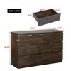 Kumasinova Double Column 6-Drawer Dresser with 3 Rows,Chic Storage Closet Dresser for Bedroom,Entryway,1 Piece,Gray - 3 of 4