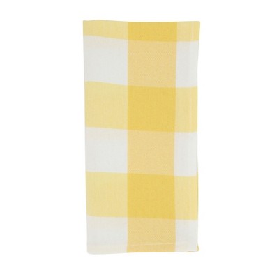 4pk Cotton Easy Care Napkins Yellow - Threshold