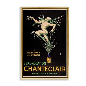 Stupell Industries Vintage Chanteclair Wine Black Framed Floater Canvas Wall Art - 1 of 4