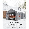 13x20 Foot Heavy Duty Carport Canopy, All-Weather Shelter with Removable Sidewalls, Front/Rear Doors, Includes Sandbags, for Vehicles & Equipment - 2 of 4