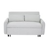NicBex Modern Pull Out Sofa Bed Convertible Sofa Couch with Adjustable Back and USB Ports for Living Room, Light Blue - 4 of 4