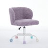Ridstar Adjustable Swivel Home Office Chair with Metal Base-Purple - 3 of 4