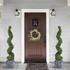 4-5 Ft Artificial Boxwood Spiral Topiary Trees, Artificial Plants Outdoor Front Porch with 7 Pcs Decor, Spiral Faux Topiary Trees (2 Pcs) - 2 of 4