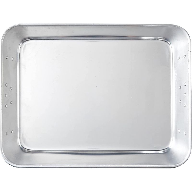 Winco Roast Pan with Straps, Aluminum,  18" x 24" - Silver, 3 of 5