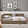 YONWAY Full Size Velvet Upholstered Sofa Day Bed Frame Has A Backrest And A Unique Armrest For Bedroom, Living Room No Box Spring Needed - 3 of 4