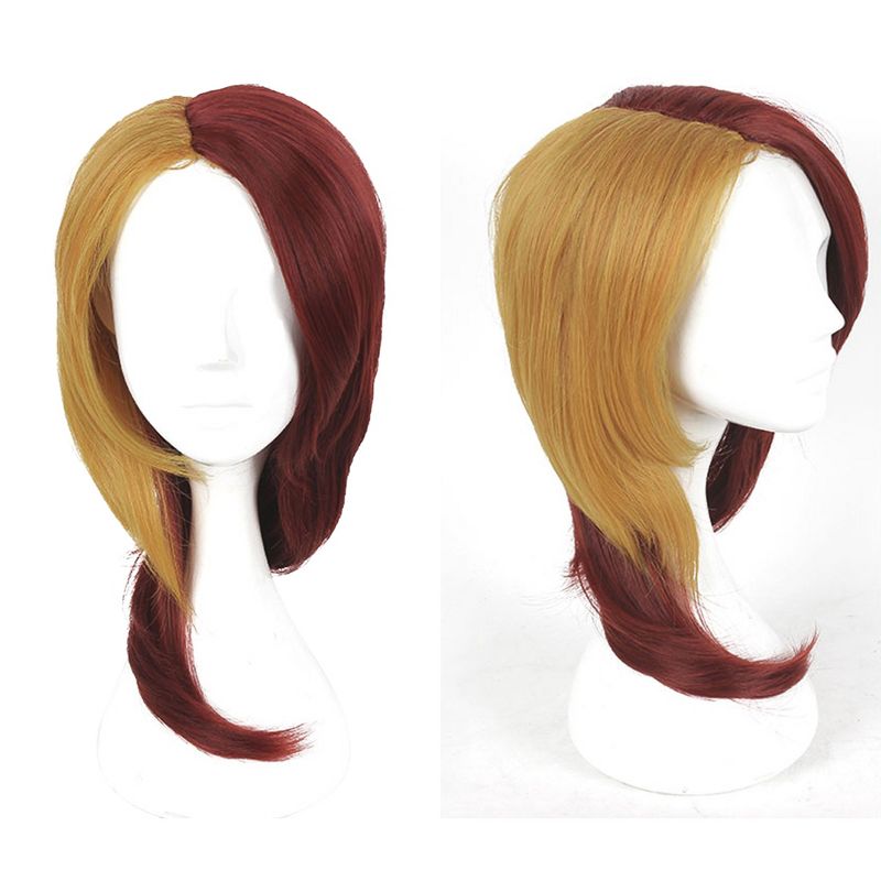Unique Bargains Women's Wigs 18" Blonde Red with Wig Cap, 4 of 7