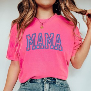 Simply Sage Market Embroidered Mama Arch Garment Dyed Tee - S - Crunchberry - 1 of 4