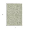 Artichoke Green And Ivory Geometric Washable Indoor Outdoor Area Rug - 3 of 4