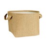 Household Essentials Round Laundry Hamper Burlap - 3 of 3