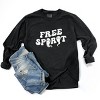 Free Spirit Ghost Distressed - Women's Garment Dyed Long Sleeve Graphic T-Shirt - 2 of 4