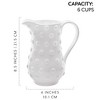 AuldHome Design White Hobnail Ceramic Pitcher, Vintage Retro Farmhouse Style - 3 of 4