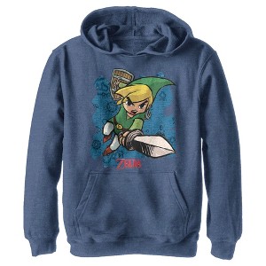 Boy's Nintendo The Legend of Zelda Link Sword Pull Over Hoodie - 1 of 4