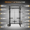 Power Cage with SmithBar, 2000 LBS Power Rack with Cable Cross-over System, Multi-Functional Strength Training Squat Rack - 4 of 4