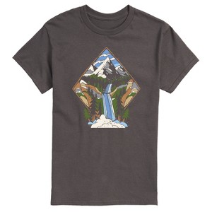 Men's - Instant Message - Diamond Waterfall Short Sleeve Graphic T-Shirt - 1 of 4