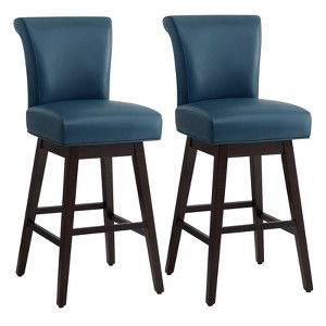 Spruce&Spring Upholstered 26-inch Counter Height Swivel Barstool - 1 of 4