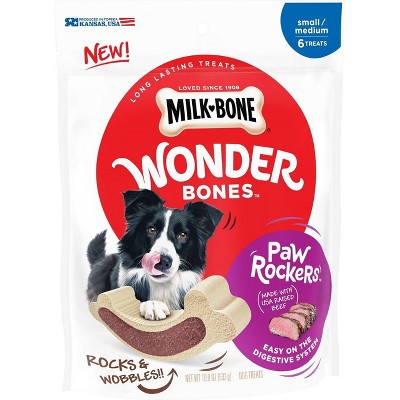 Milk-Bone Paw Rockers Small/Medium Beef Dog Treats – 6ct