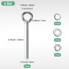 Unique Bargains Stainless Steel Durable Rust-Resistant Eyebolts with Nuts Washers Male Screw for Fastening 10 Pcs - 3 of 4