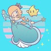 Girl's Nintendo Super Mario Rosalina And Luma Striped Background Portrait T-Shirt - 2 of 3