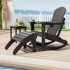 TROPOW Ottoman for Adirondack Chair, HDPE Adirondack Ottoman Footrest, Weather Resistance Outdoor Footstool for Outside Porch Pool - 3 of 4