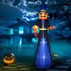 HOMCOM 10ft Inflatable Halloween Pumpkin Head Reaper, Halloween Decoration with LED Lights for Garden Indoor Outdoor - 2 of 4