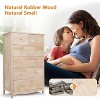 VINGLI Unfinished Natural Solid Wood 6 Drawer Dresser for Bedroom, Farmhouse Dressers & Chests of Drawers Color DIY Rubber Wood Tall Dresser - 4 of 4