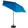 KTMBDW 9' Round Steel Market Umbrella, Outdoor Table Umbrella, Crank Lift, Auto Tilt, for Deck, Backyard, Pool (Base Not Included) - 3 of 4