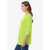 Woman Within Women's Plus Size Perfect Three-Quarter Sleeve Boatneck Tee - 4 of 4